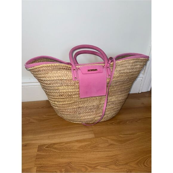Jacquemus Handbags - JACQUEMUS Pink Le Grand Panier Soleil Tote Bag JACQUEMUS Le Grand Panier Soleil